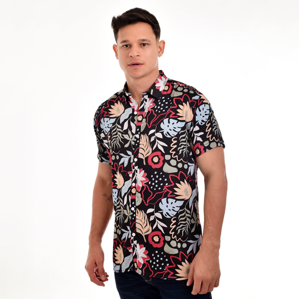 Camisa viscosa online hombre