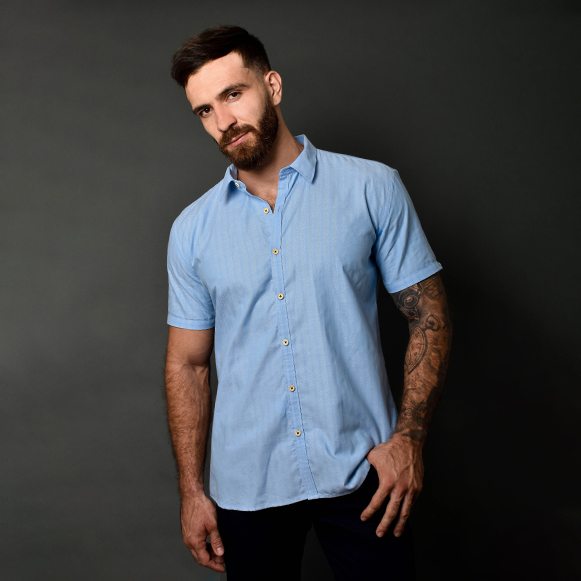 CAMISA MC 100 ALGODON HOMBRE Renzo