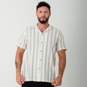 CAMISA MC 100% ALGODON RAYAS TEXTURA