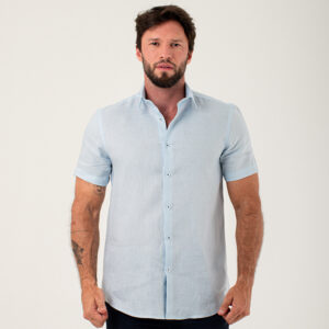 CAMISA MC 100% LINO CUELLO NORMAL HOMBRE