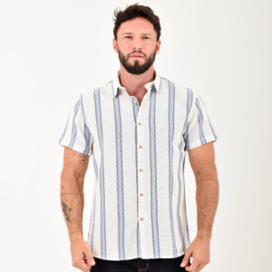 CAMISA MC RAYA TEXTURA 100% ALGODON HOMB
