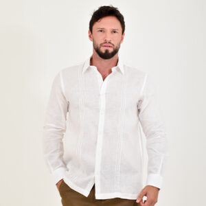 CAMISA ML TIPO GUAYABERA CUELLO NORMAL H
