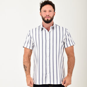 CAMISA MC TEXTURA RAYA 100% ALGODON HOMB