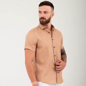 CAMISA MC 100% LINO CUELLO NORMAL HOMBRE