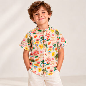 CAMISA MC LINO ESTAMPADO NINO