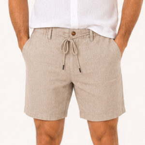 BERMUDA 100% LINO CON CORDON HOMBRE